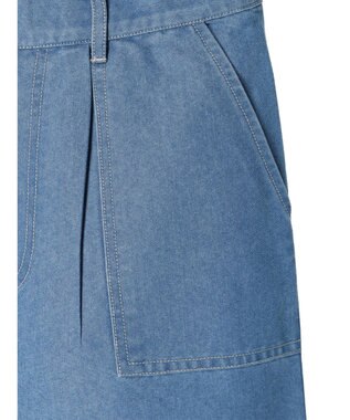 Green Parks インド綿 デニムストレートパンツ Light Indigo