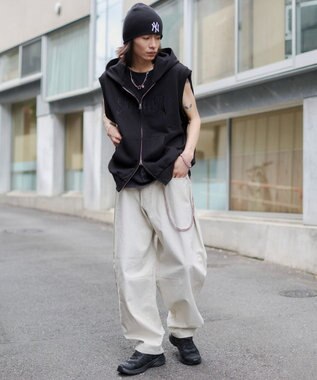 WEGO ノースリZIPパーカー ブラック