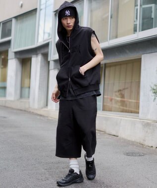 WEGO ノースリZIPパーカー ブラック