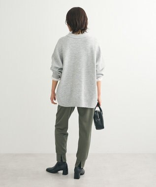 Green Parks ・Ｐｅｔｉｔ　Ｆｌｅｕｒ　深Ｖネックニットチュニック Gray Mixture