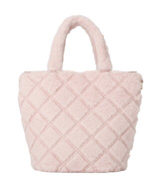 Maison de FLEUR フェイクファーパールリボントートバッグ Pink