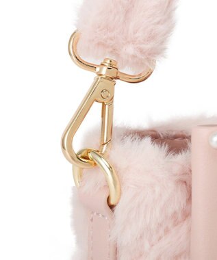 Maison de FLEUR フェイクファーパールリボントートバッグ Pink