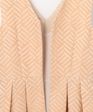 GRACE CONTINENTAL キカジャガードタックドレス ベージュ