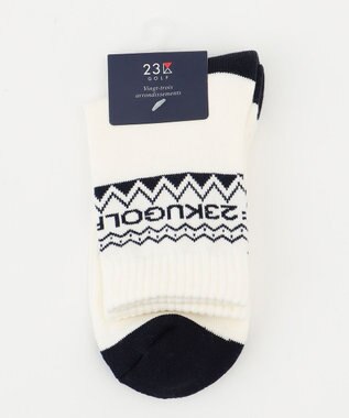 23区GOLF 【WOMEN】ノルディクロゴ ショートソックス ホワイト系