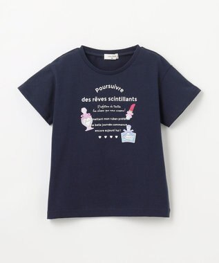 ANY KIDS ひんやりクール ロゴTシャツ ネイビー