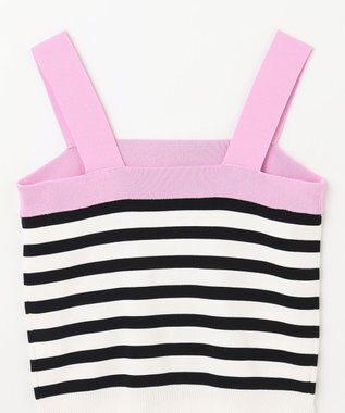 GRACE CONTINENTAL 配色ニットキャミ ピンク