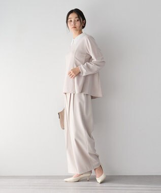 YECCA VECCA 2wayレース襟ブラウス Gray Beige
