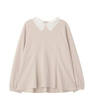 YECCA VECCA 2wayレース襟ブラウス Gray Beige