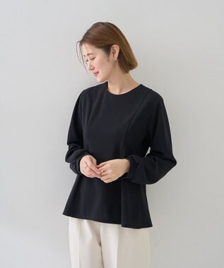 YECCA VECCA 2wayレース襟ブラウス Navy