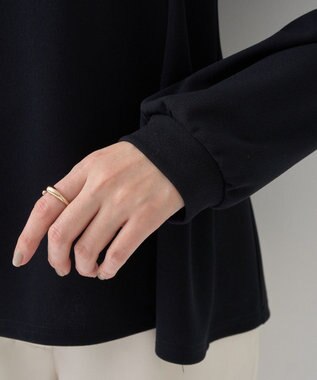 YECCA VECCA 2wayレース襟ブラウス Navy