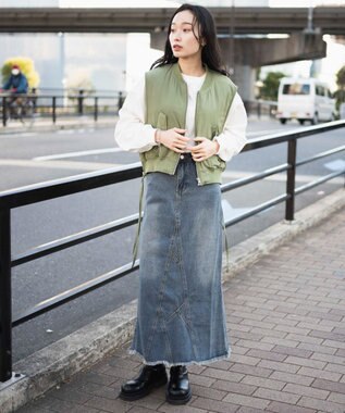 WEGO ショートMA－1ベスト カーキ