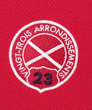 23区GOLF 【MEN】【UVカット】ハニカムカノコ長袖ポロシャツ レッド系