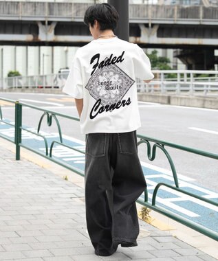 WEGO ペイズリーグラフィックBIG　T（SS） ホワイト