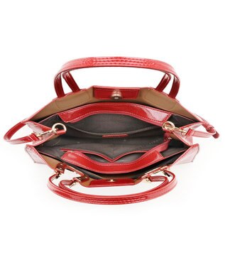 MioFIRANO ホースシューエナメルハンドバッグ 2WAY　FIRANO フィラノ RED