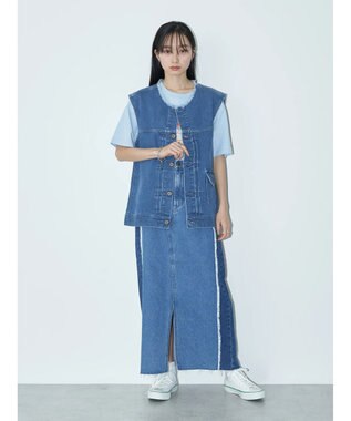 earth music&ecology Ｌｅｅ×ｅ．ｍ．ａ．ｅ　ＤＥＮＩＭ　ＶＥＳＴ Indigo