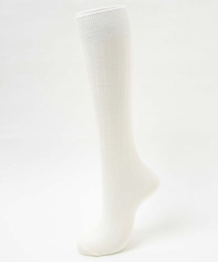 WEGO ゆるリブハイソックス オフホワイト