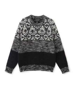 【HIGH GRADE LINE】ランダムスラブジャガード　クルーネックニット