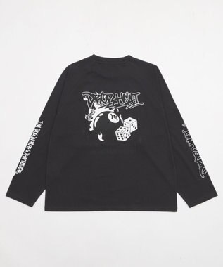 WEGO 【ユニセックス着用ITEM/MLサイズ展開】スリーブロゴグラフィックラグランT（LS） スミクロ