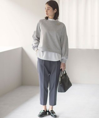 組曲 ラメパフスリーブプルオーバー シルバー系