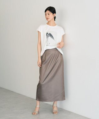 YECCA VECCA シャイニーロングスカート Mocha