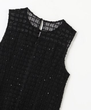 GRACE CONTINENTAL チュールチェックワンピース ブラック