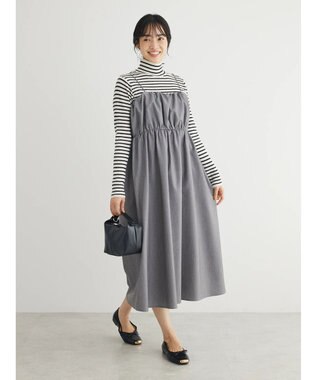 Green Parks ・ＥＬＥＮＣＡＲＥ　ＤＵＥ　ギャザーキャミワンピース Gray