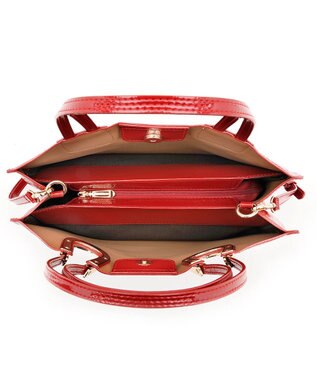 MioFIRANO ホースシューエナメルハンドバッグ 2WAY　FIRANO フィラノ RED