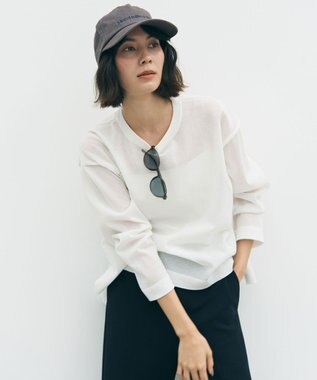 UNFILO シアーフォルムニット クルーネック