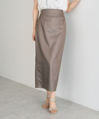 YECCA VECCA シャイニーロングスカート Mocha