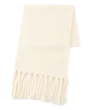 23区 【見上愛さん着用】ブラッシュドエアーウール ニット マフラー ホワイト系