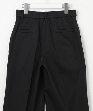 自由区 【接触冷感・吸湿・速乾・XXSサイズあり】COOL MAXクロップド丈 ワイドパンツ ブラック系