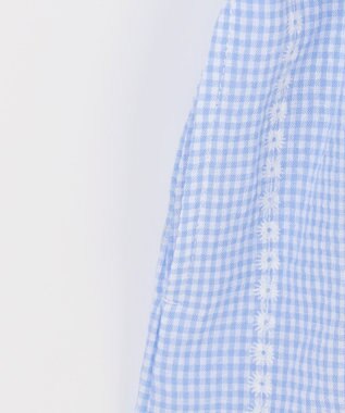 ANY KIDS 【洗濯機可能】サッカー ストライプワンピース サックスブルー