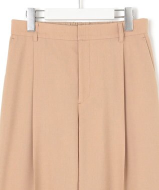 23区 【洗える】TWマットクロス タック ワイド パンツ キャメル系