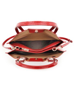 MioFIRANO ホースシューエナメルハンドバッグ 2WAY　FIRANO フィラノ RED