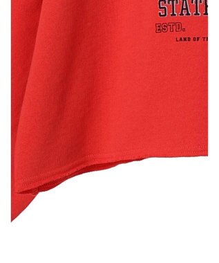 Green Parks クロップド丈ロゴプルオーバー Red
