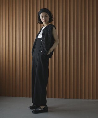 Green Parks ピンタックサロペット Black