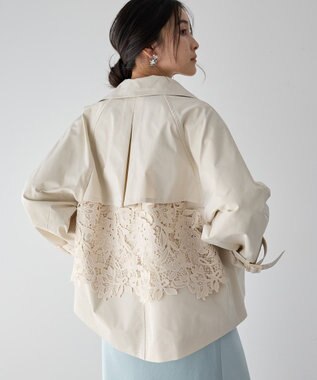 YECCA VECCA レースMIXショートトレンチコート