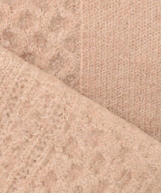 ANY SIS S 【洗える】ラメケーブル ニット ピンク