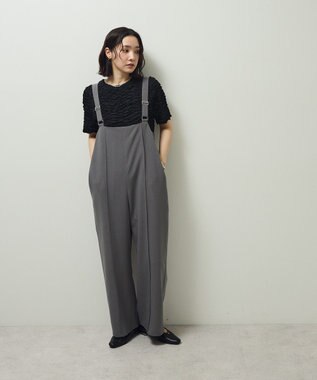 Green Parks ピンタックサロペット Gray