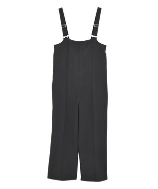 Green Parks ピンタックサロペット Black