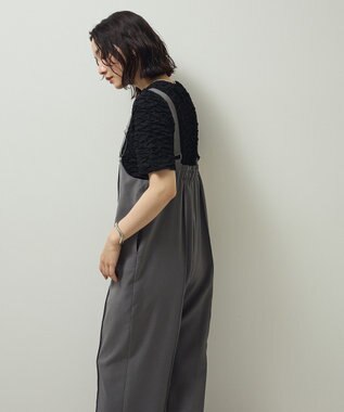 Green Parks ピンタックサロペット Gray