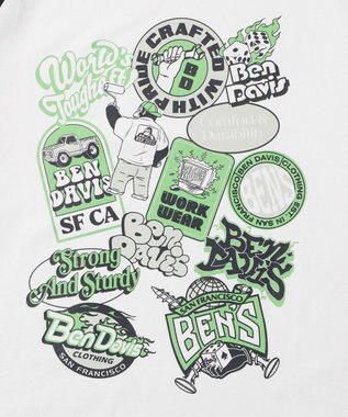 WEGO 【ユニセックス着用ITEM】別注ベンデイビスラグランT グリーン