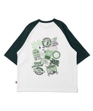 WEGO 【ユニセックス着用ITEM】別注ベンデイビスラグランT グリーン