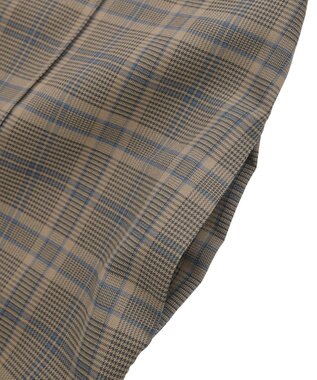 Green Parks ピンタックサロペット Check Brown