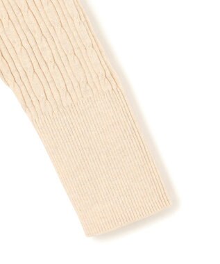 J.PRESS YORK STREET 【WOMEN】コットンベーシック ニットカーディガン ホワイト系