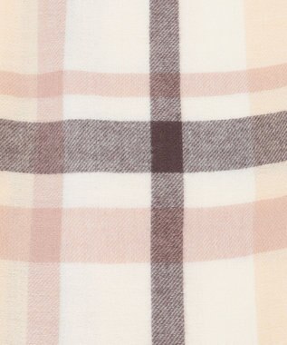 ANY SIS マルチチェック ストール ピンクベージュ系