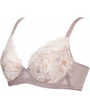 WACOAL 【小さく見せるブラ】 レーシィ ブラジャー 着やせ効果 コンパクトにメイク バストの突出をおさえる 背中の段差を軽減 大きいサイズ レディース BRB453 /ワコール ラズベリー