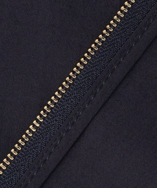 自由区 ファンクショナルブロード ノーカラーブルゾン ネイビー