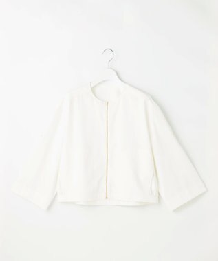 自由区 ファンクショナルブロード ノーカラーブルゾン オフ