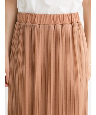 Green Parks ラメプリーツＩラインスカート Terracotta